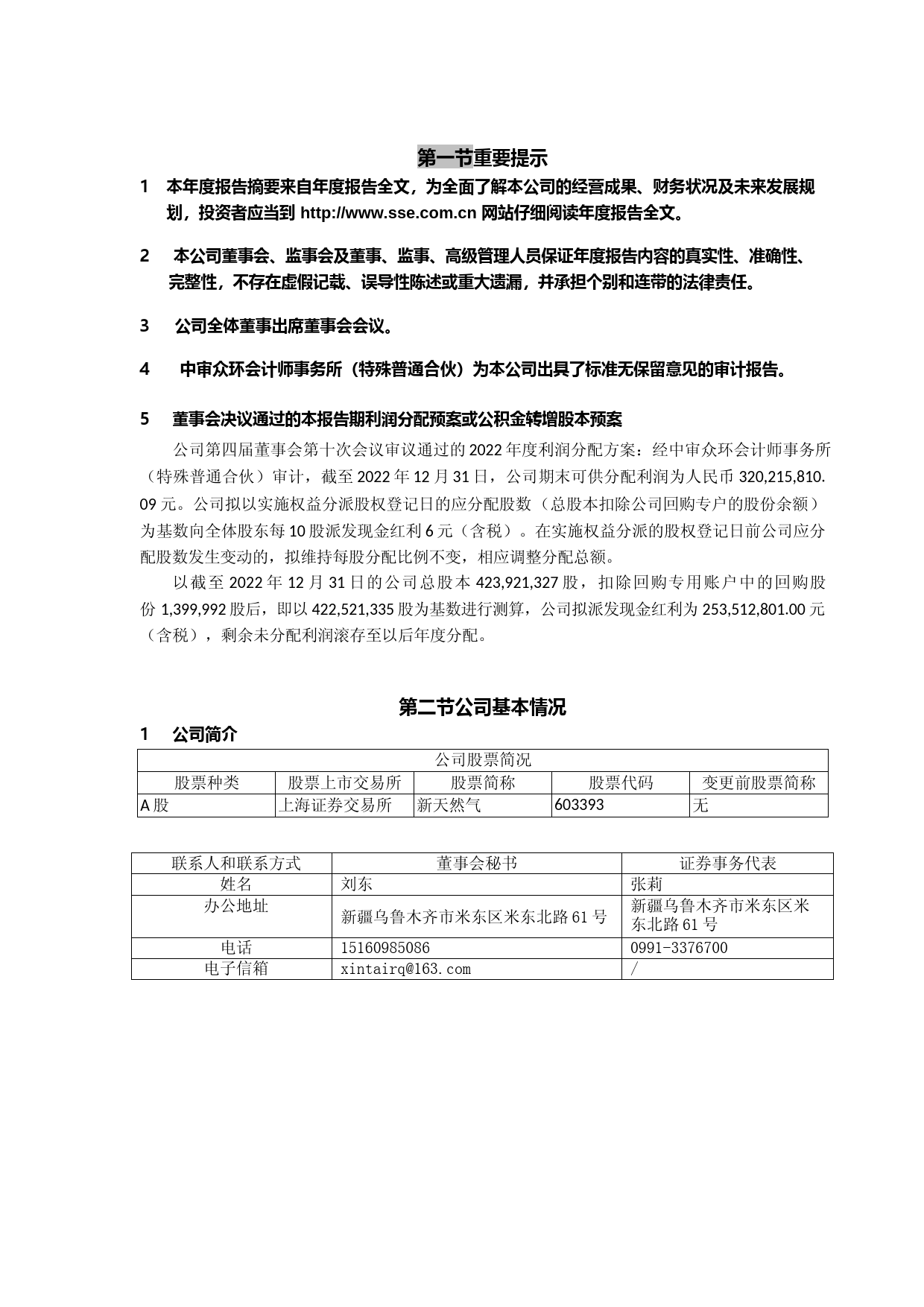 新天然气：新天然气-2022年报摘要_第2页