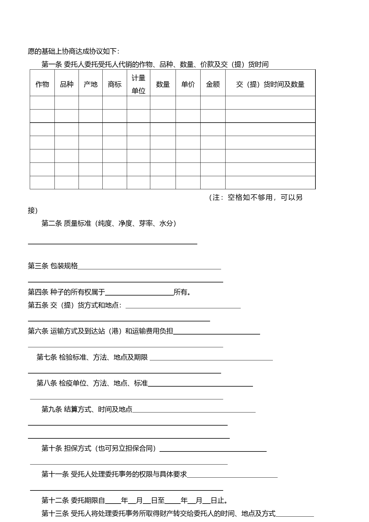 3.委托代销合同示范文本_第2页
