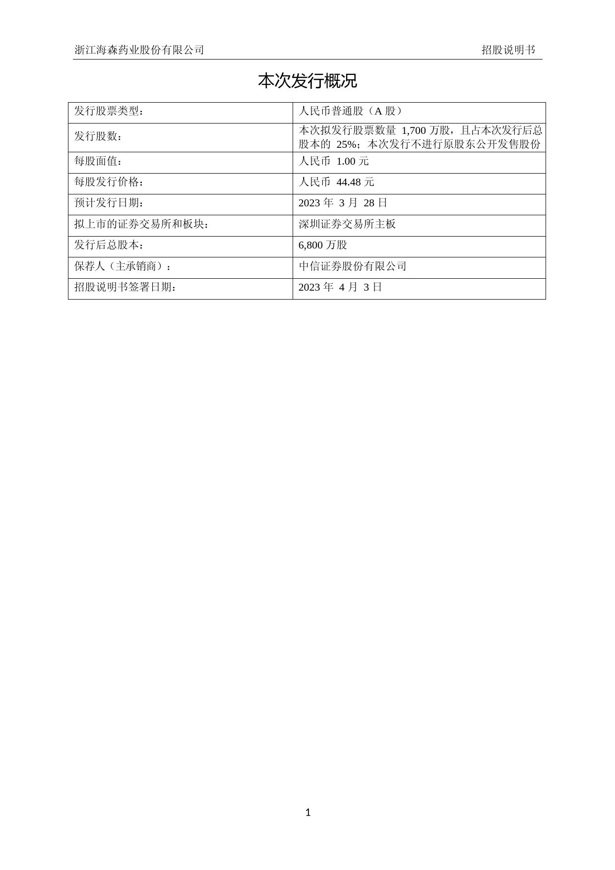 海森药业：首次公开发行股票并在主板上市招股说明书沪深IPO_第2页