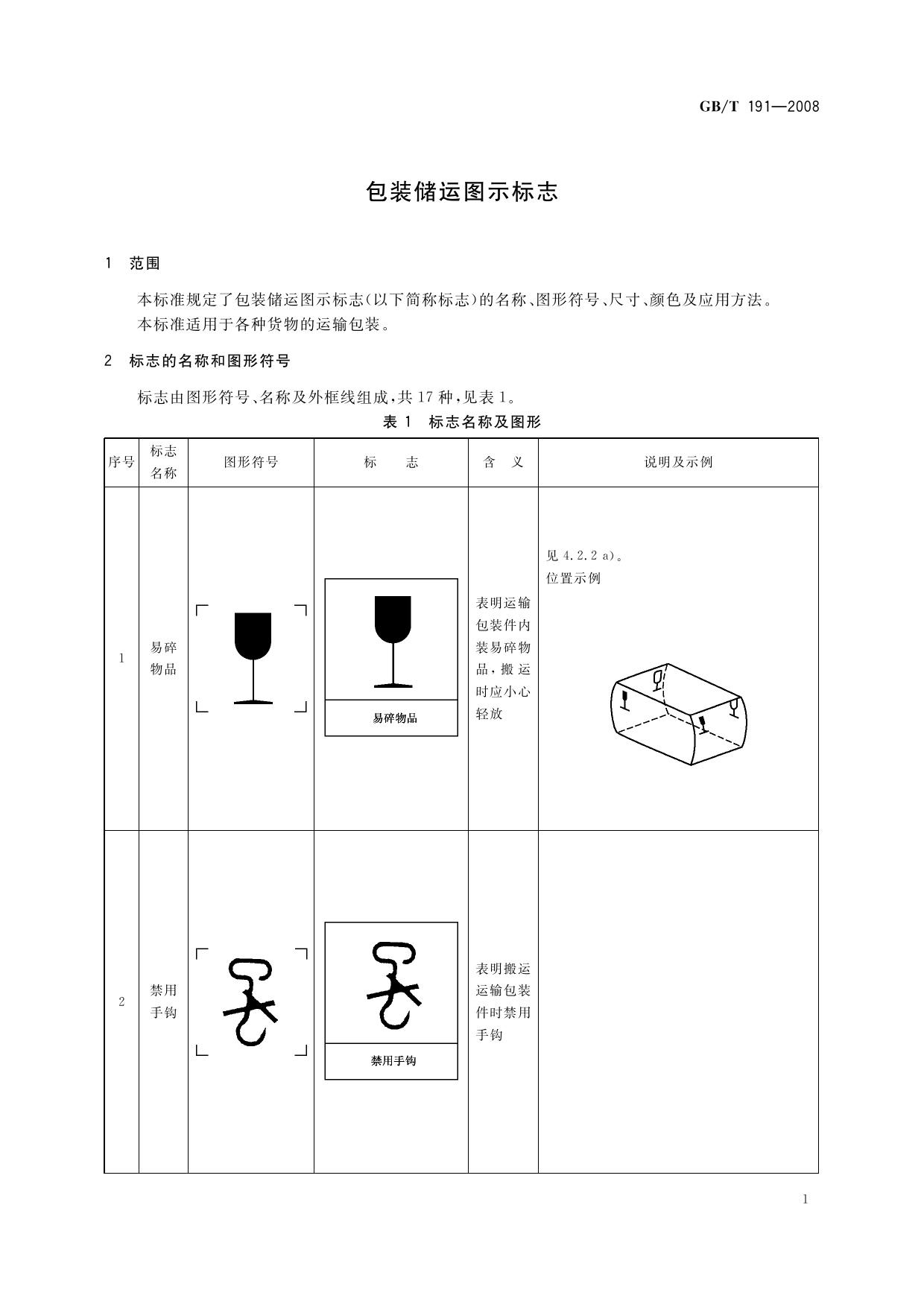 GB_T 191-2008 包装储运图示标志_第3页