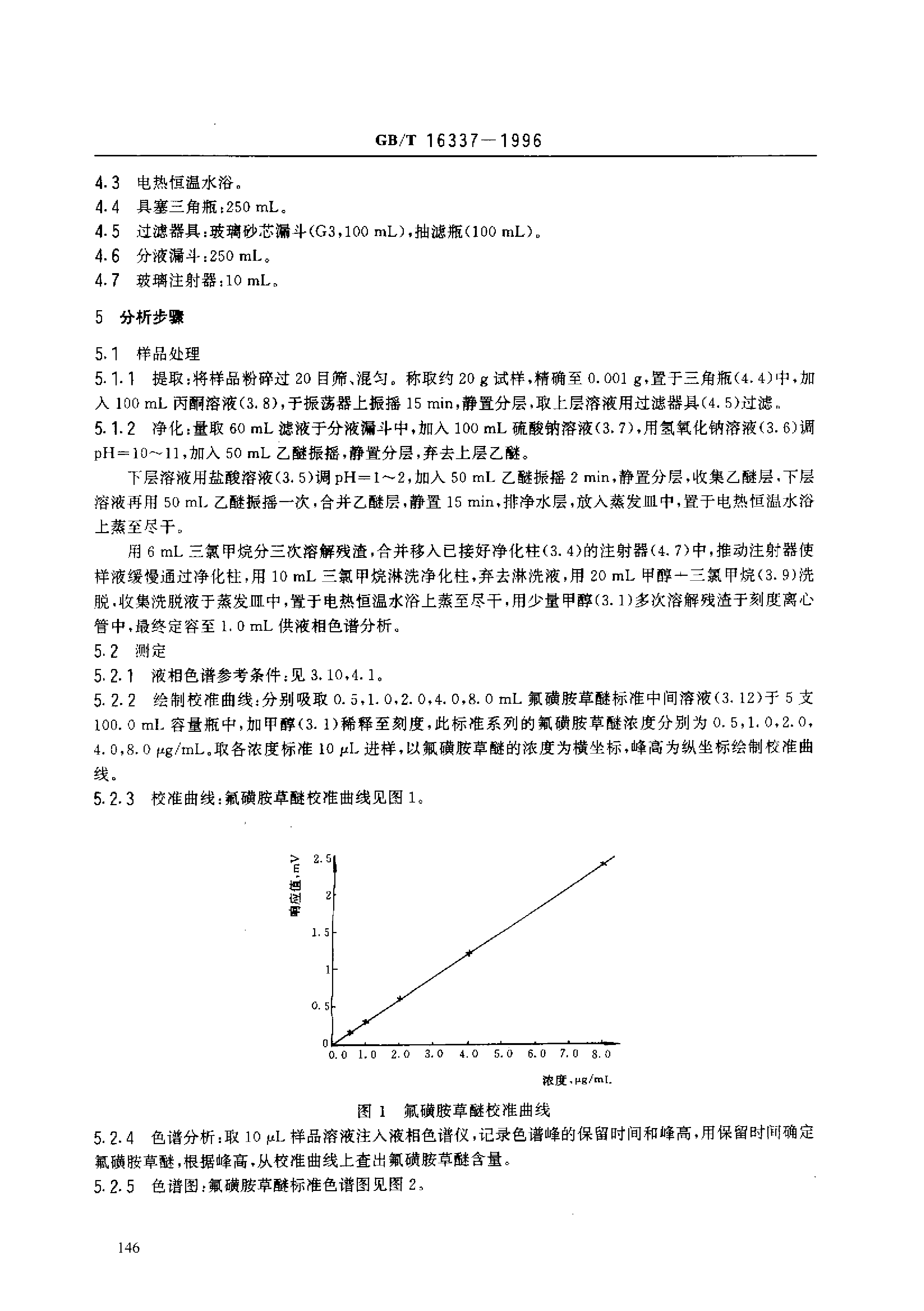 GBT 16337-1996 大豆及谷物中氟磺胺草醚残留量的测定_第3页
