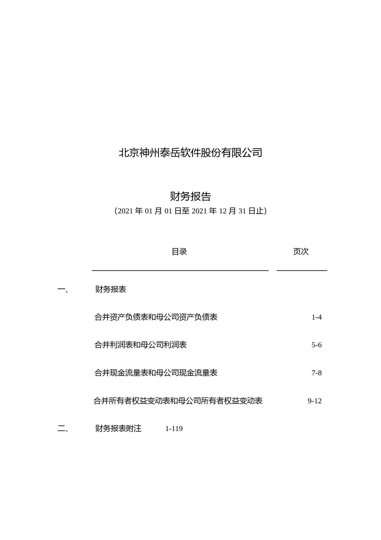 神州泰岳：2021年年度财务报告_第2页