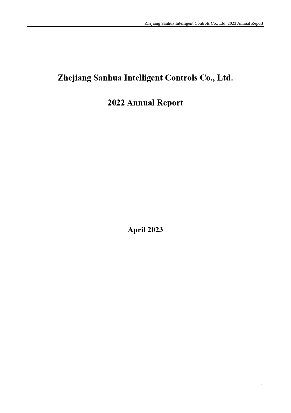 三花智控：ZhejiangSanhuaIntelligentControlsCo.,Ltd.2022AnnualReport