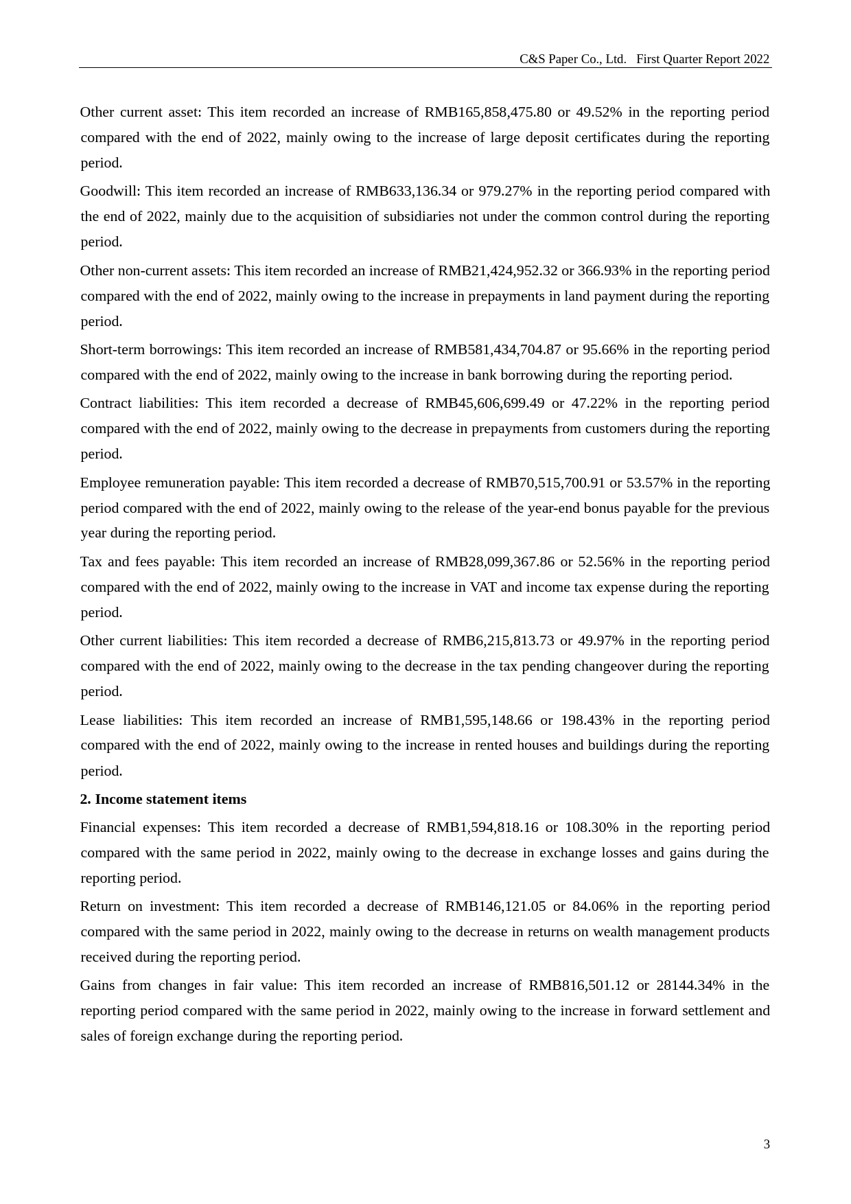 中顺洁柔：2023年第一季度报告（英文版）_第3页