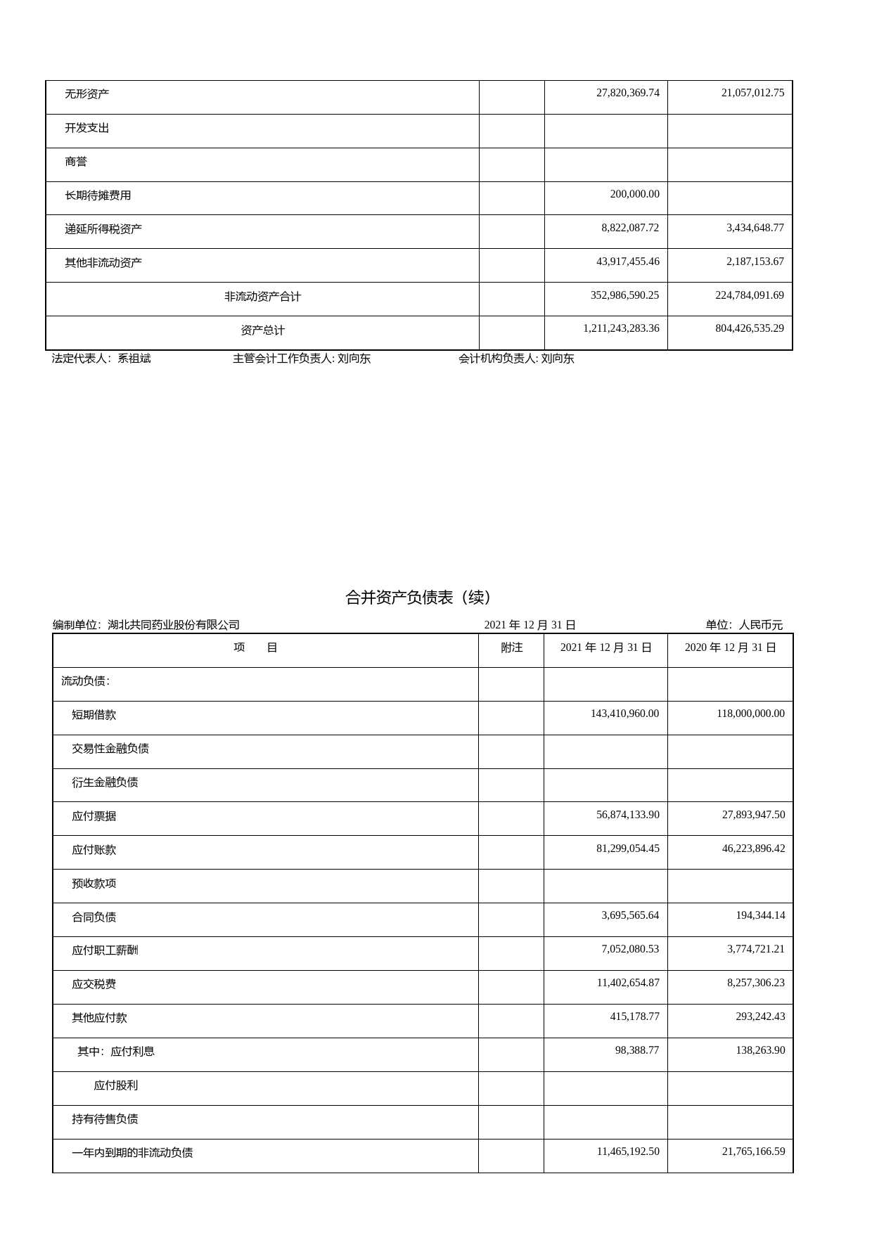 共同药业：2021年年度财务报告_第2页