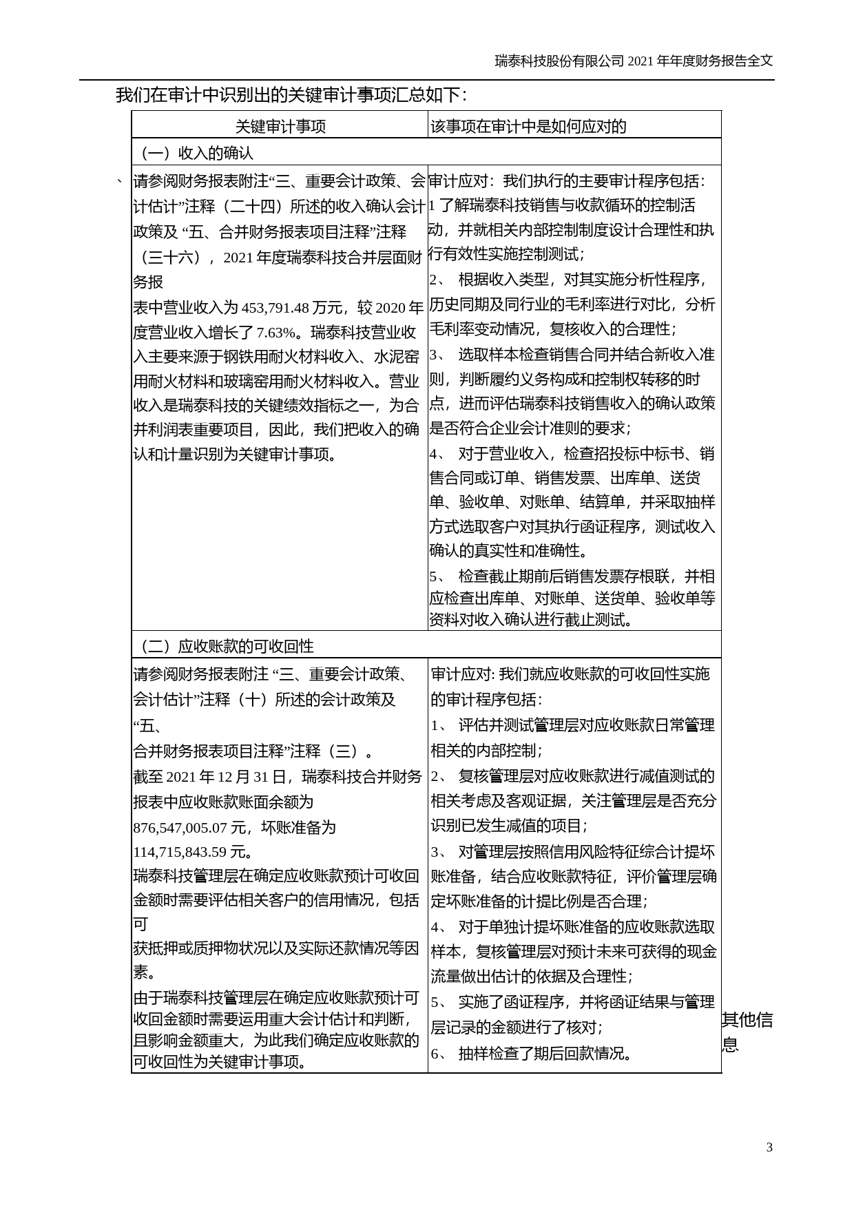 【沪深年度财报】 瑞泰科技：2021年年度财务报告_第3页