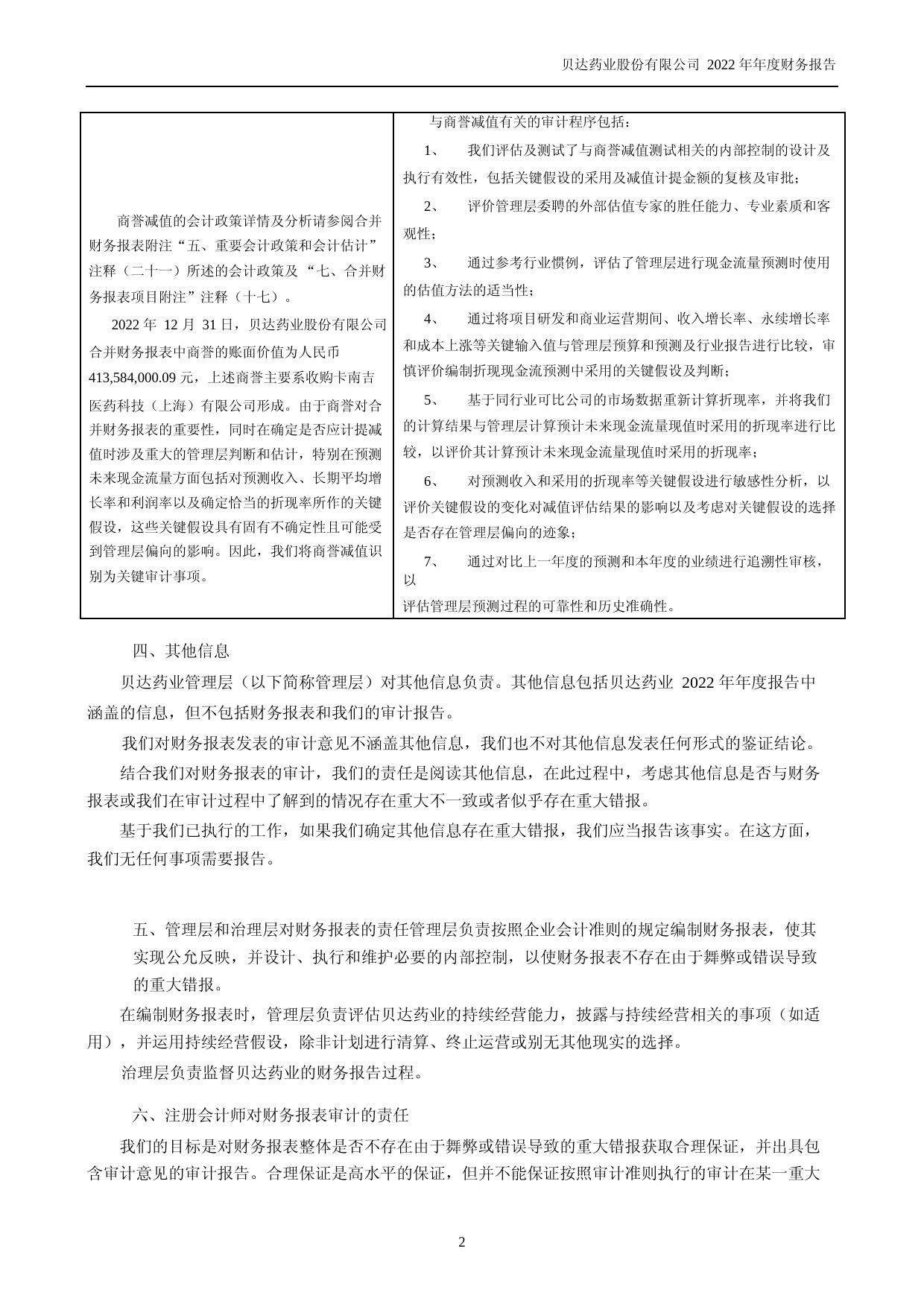 贝达药业：2022年年度财务报告_第3页
