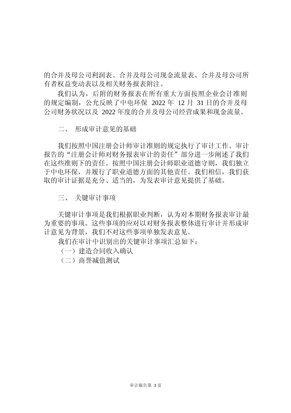 中电环保：2022年年度财务报告_第3页