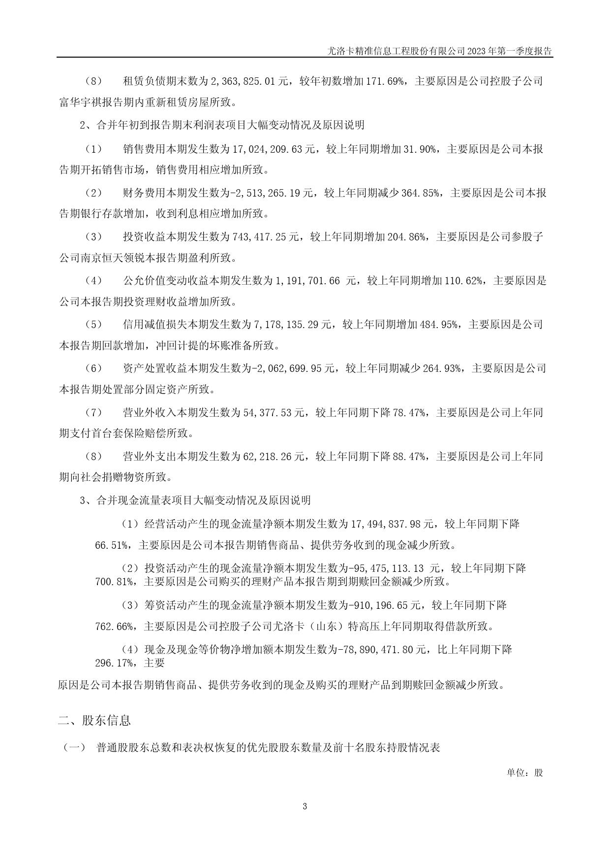 精准信息：2023年一季度报告_第3页