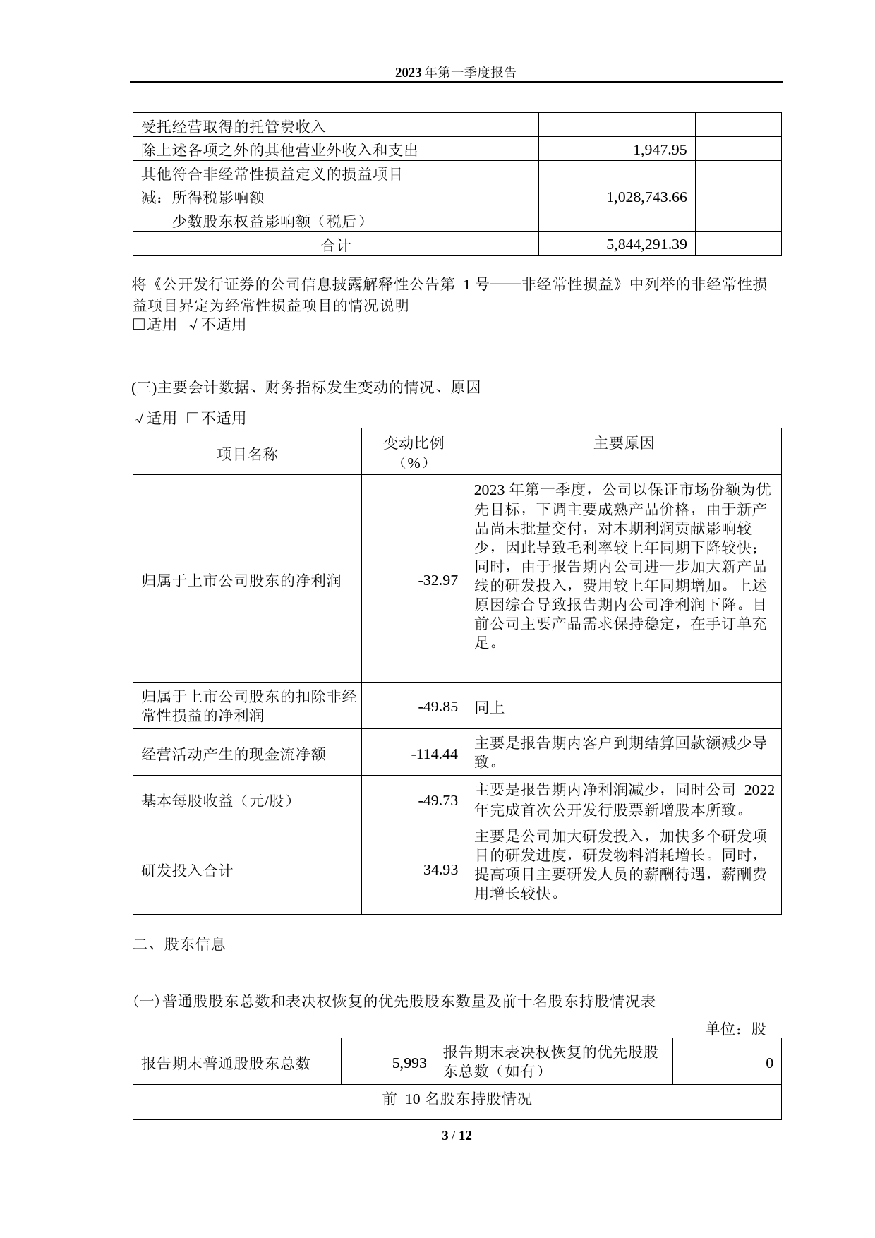 德科立：无锡市德科立光电子技术股份有限公司2023年第一季度报告_第3页
