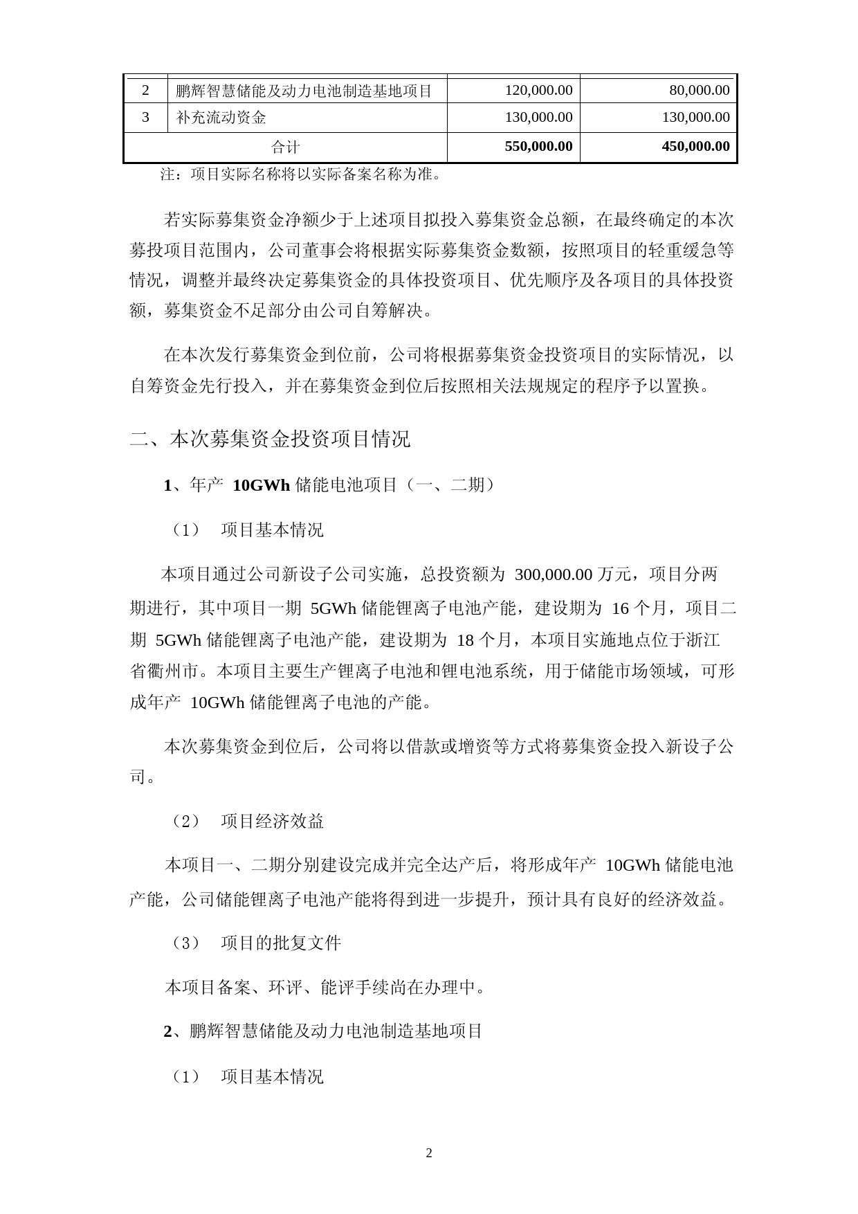 鹏辉能源：2022年度向特定对象发行A股股票募集资金使用可行性分析报告_第2页