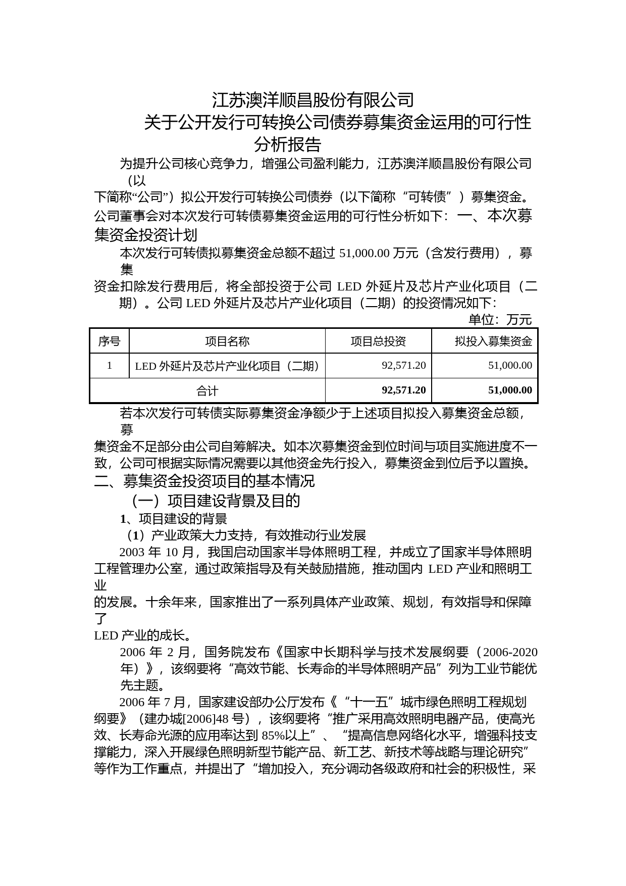 澳洋顺昌：关于公开发行可转换公司债券募集资金运用的可行性分析报告（2014）