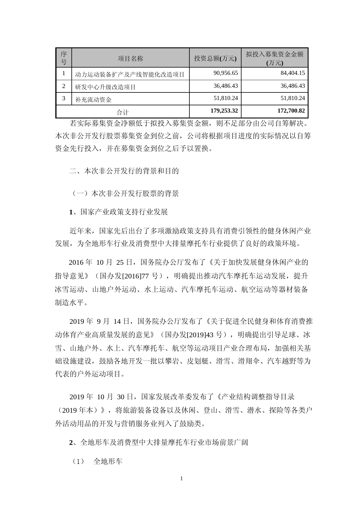 春风动力：浙江春风动力股份有限公司2021年度非公开发行股票募集资金使用可行性分析报告（修订稿）_第2页