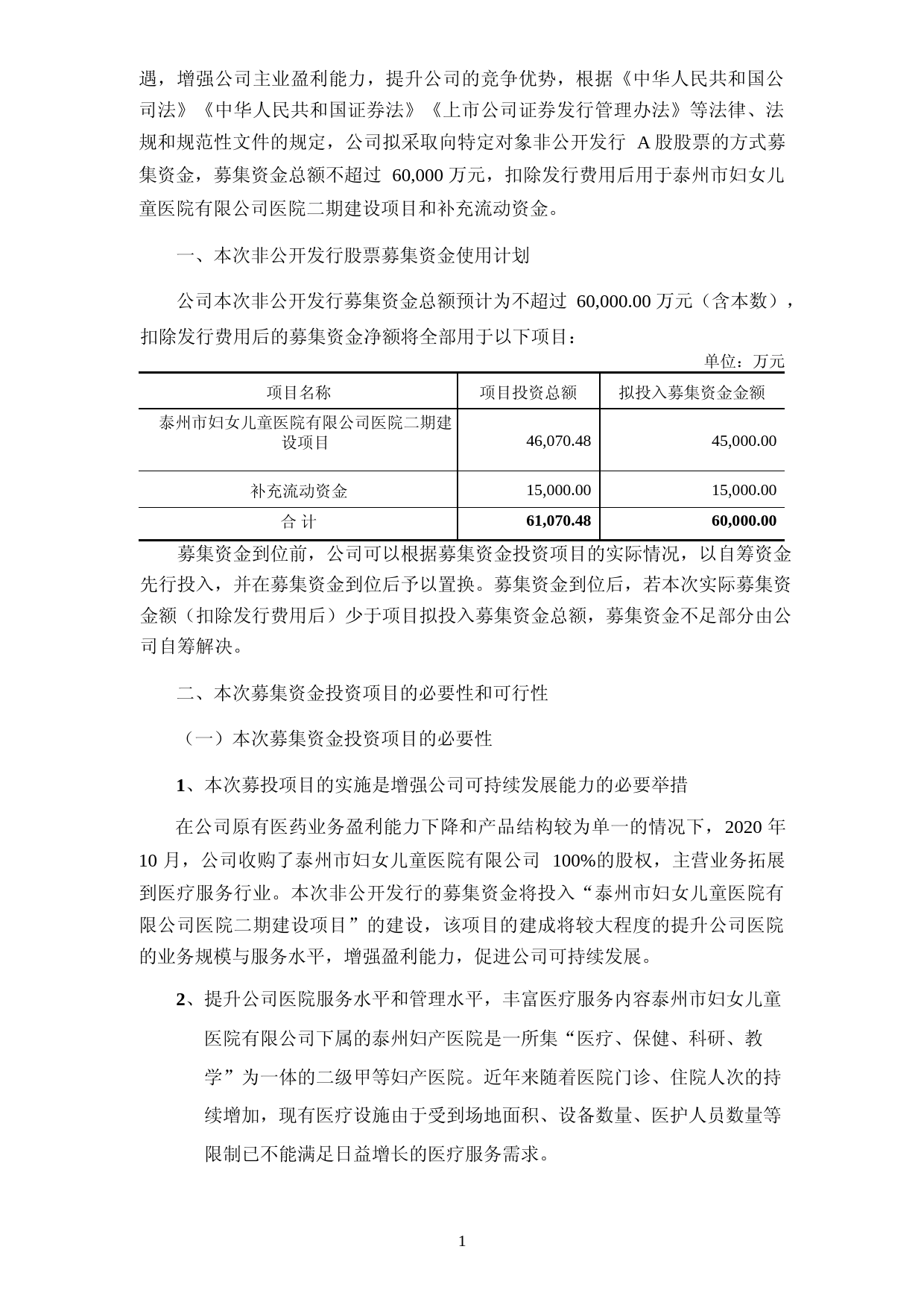 莎普爱思：浙江莎普爱思药业股份有限公司2020年非公开发行股票募集资金使用可行性分析报告（修订稿）_第2页
