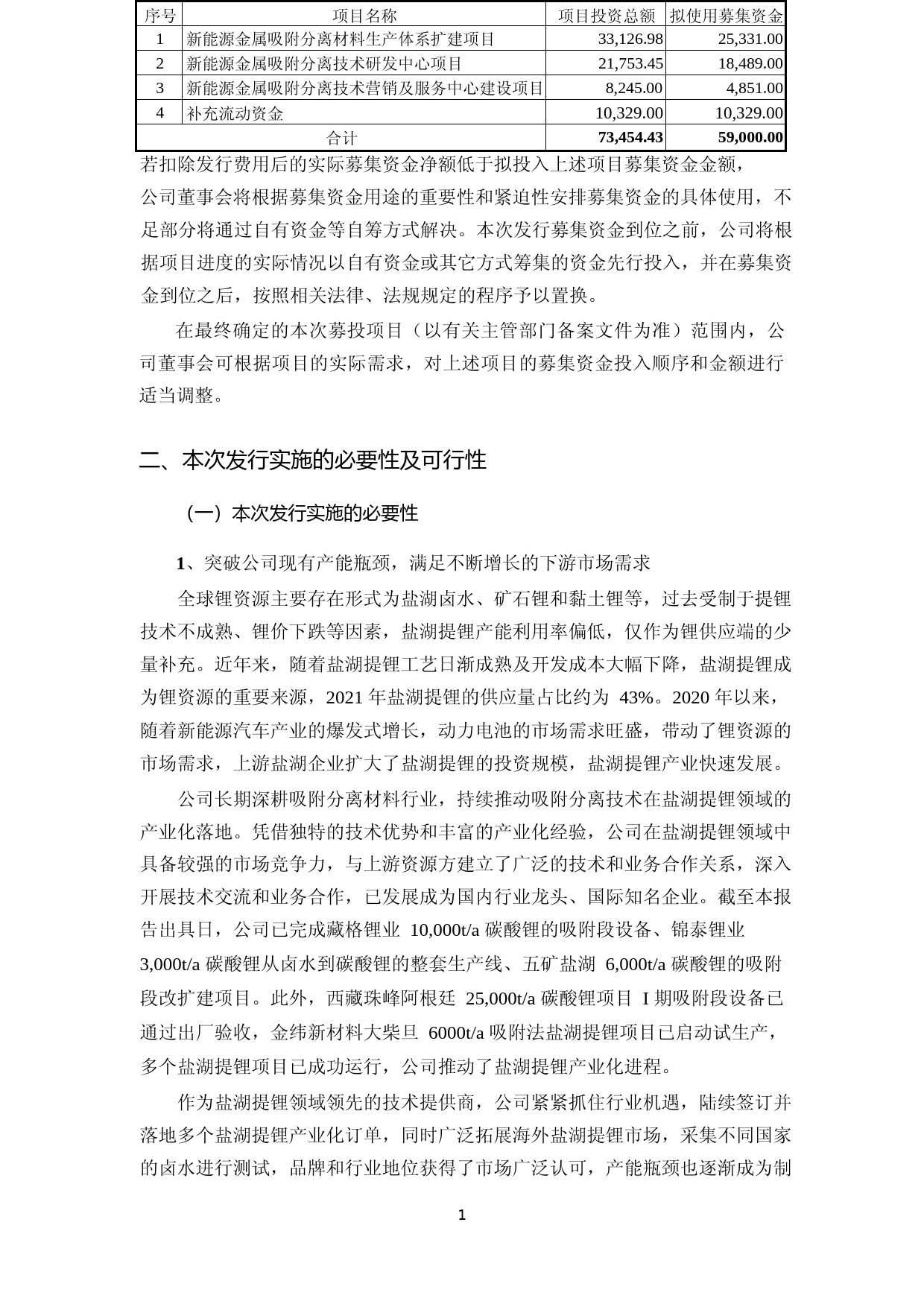蓝晓科技：公司向不特定对象发行可转换公司债券募集资金运用可行性分析报告（2021-2022）_第2页