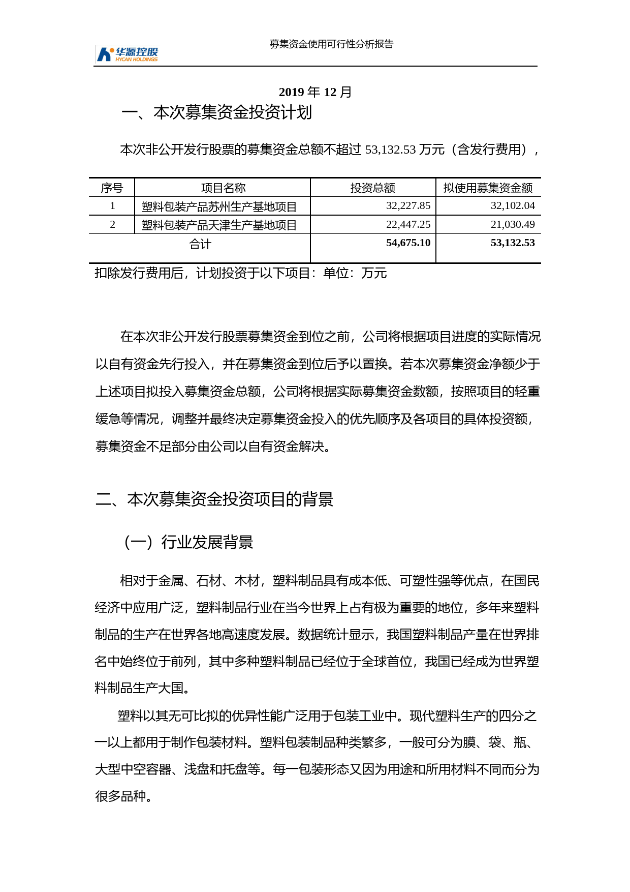 华源控股：2019年非公开发行股票募集资金使用可行性分析报告_第2页