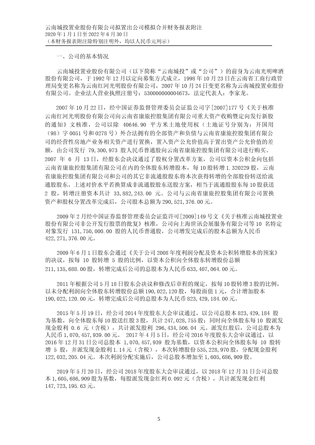 ST云城：云南城投置业股份有限公司拟置出公司模拟合并财务报表审计报告_第2页