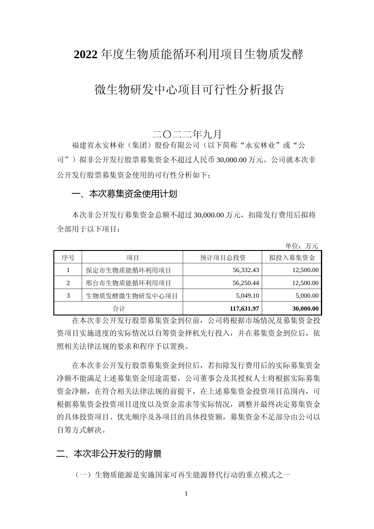 2022 年度生物质能循环利用项目生物质发酵微生物研发中心项目可行性分析报告_第1页
