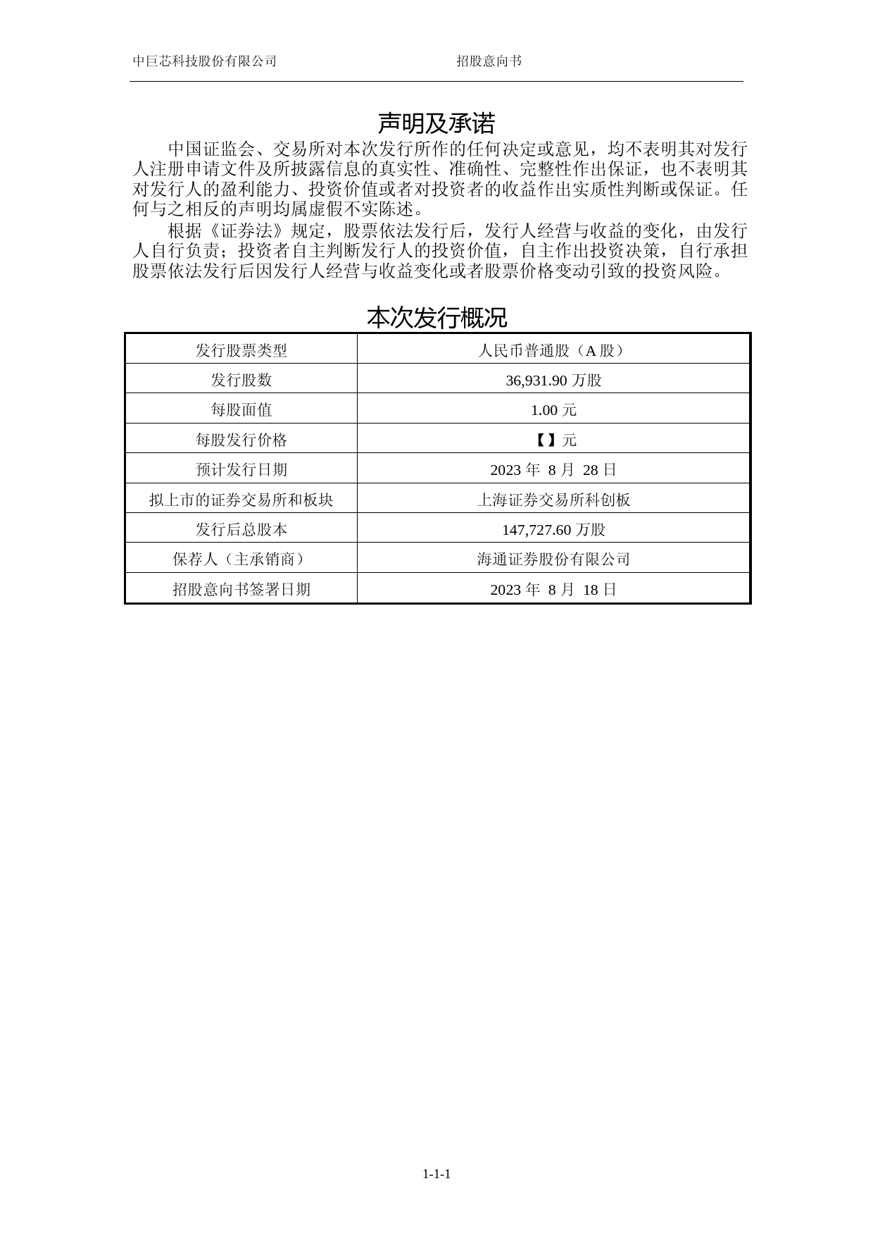 中巨芯IPO招股书：中巨芯首次公开发行股票并在科创板上市招股意向书_第2页