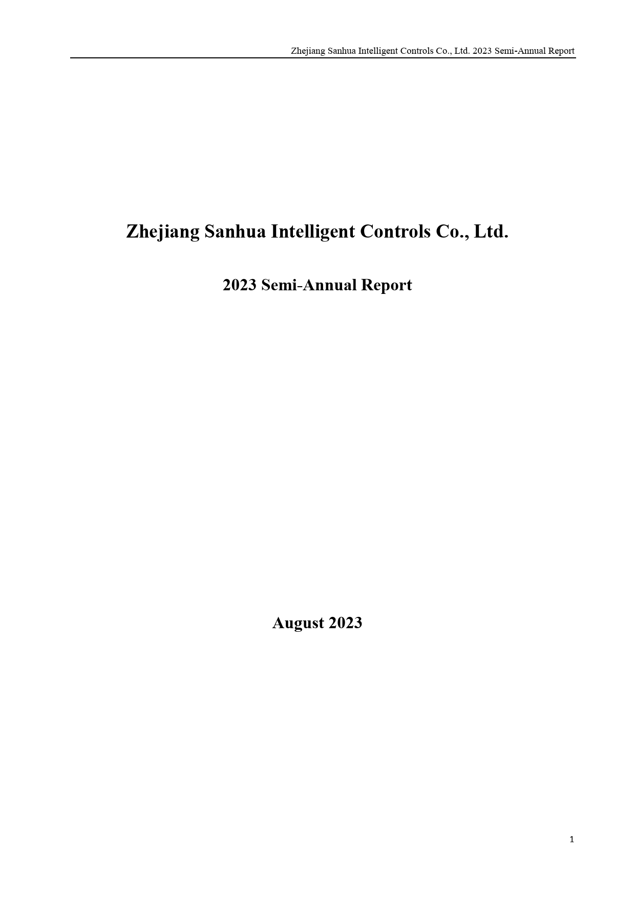 三花智控：ZhejiangSanhuaIntelligentControlsCo.,Ltd.2023Semi-AnnualReport