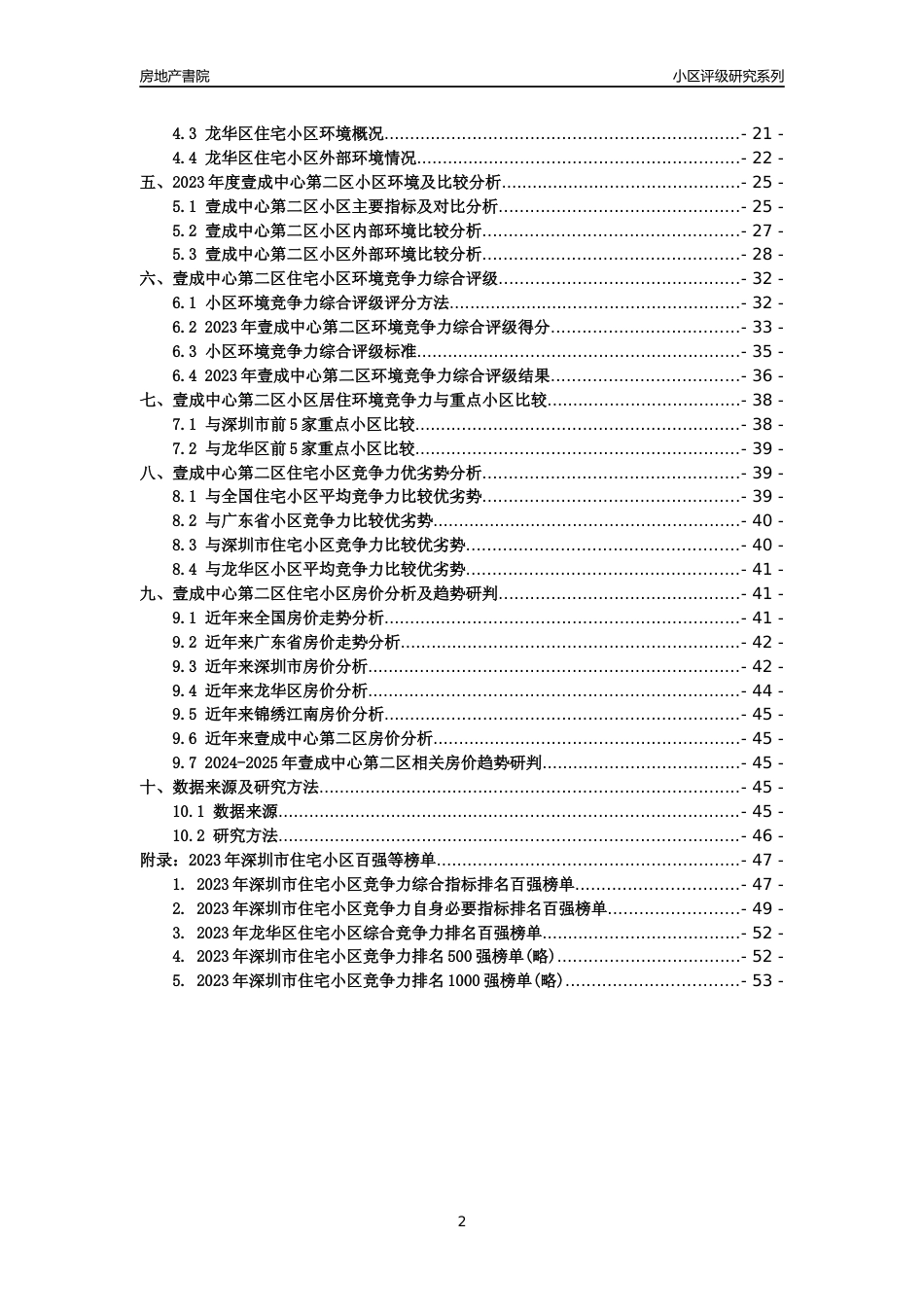 [小区点评]壹成中心第二区(龙华区)小区居住环境竞争力评级及房价趋势分析报告(2024版)_第2页