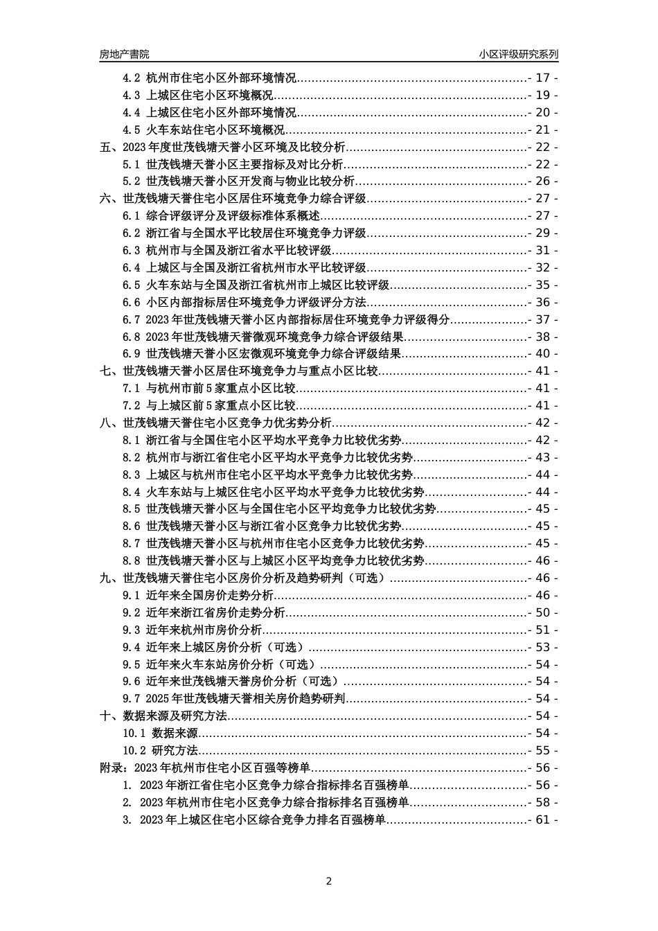 [小区点评]世茂钱塘天誉(杭州市上城区)小区居住环境竞争力评级及房价趋势分析报告(2024版)_第2页