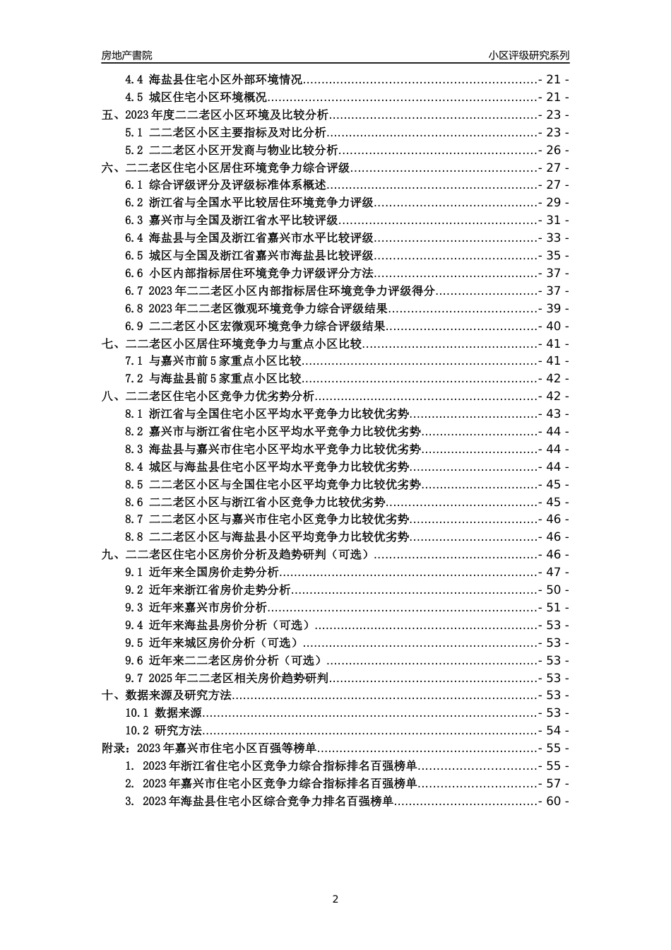 [小区点评]二二老区(嘉兴市海盐县)小区居住环境竞争力评级及房价趋势分析报告(2024版)_第2页