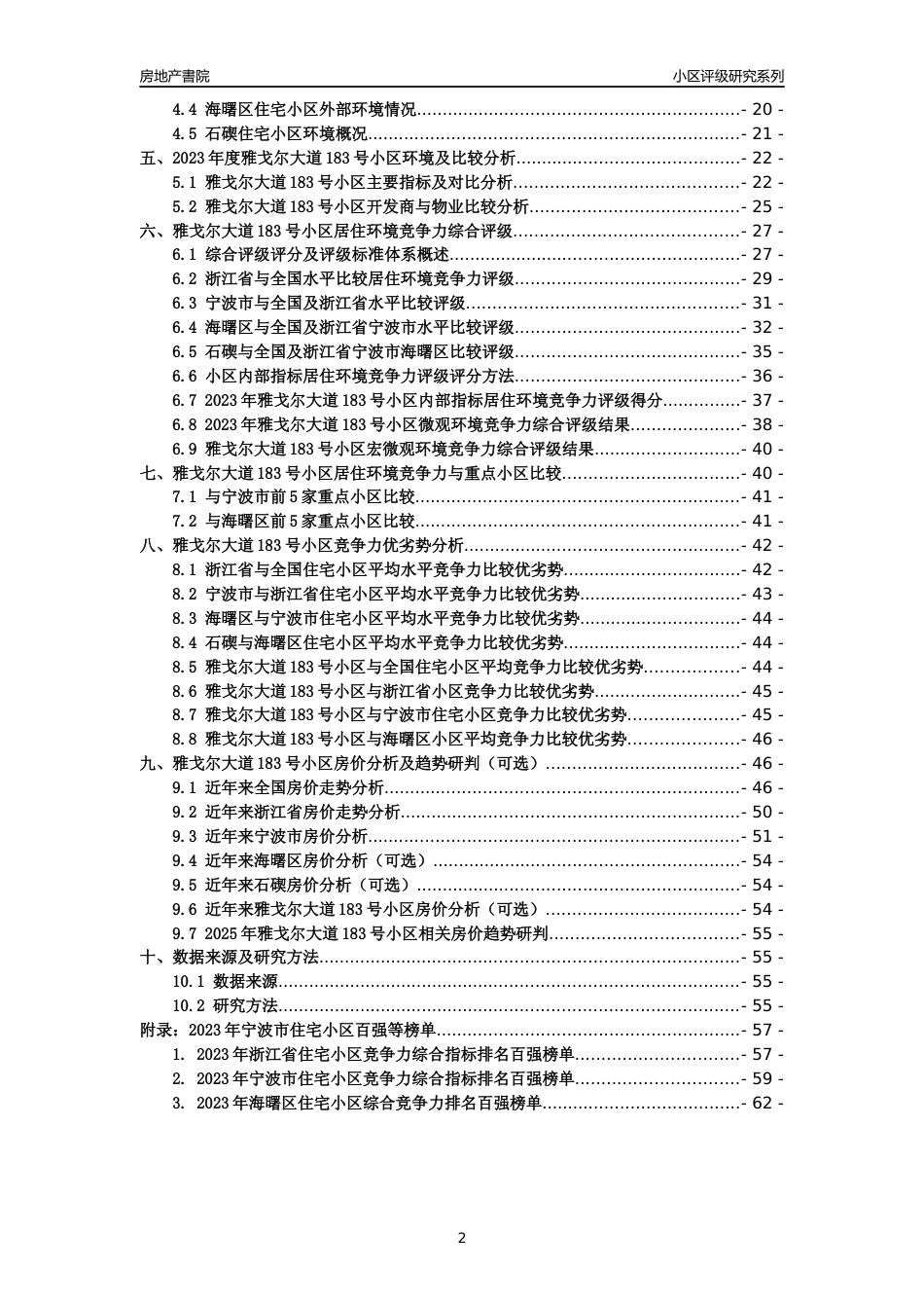 [小区点评]雅戈尔大道183号小区(宁波市海曙区)小区居住环境竞争力评级及房价趋势分析报告(2024版)_第2页