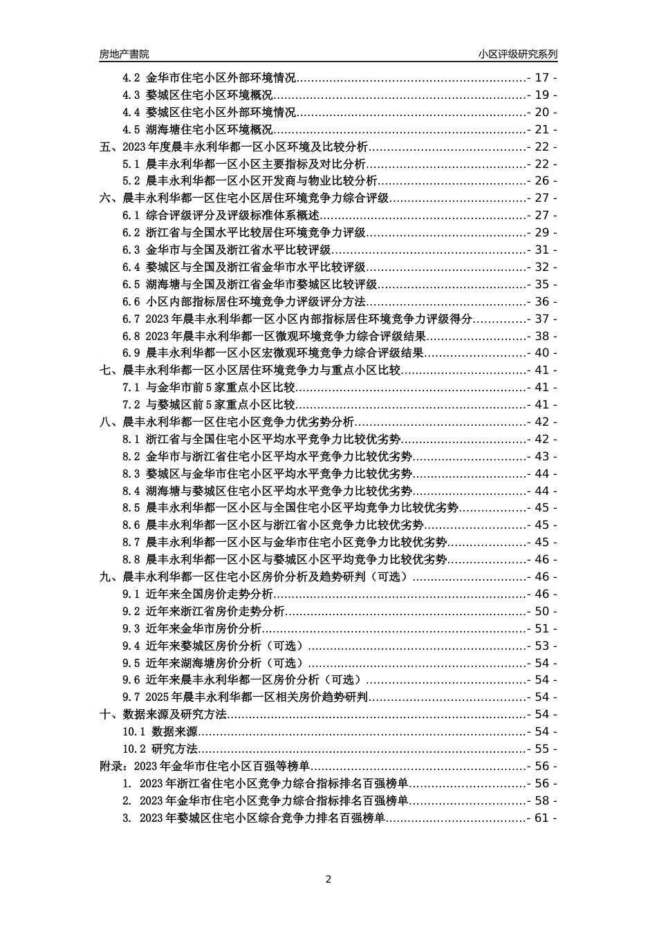 [小区点评]晨丰永利华都一区(金华市婺城区)小区居住环境竞争力评级及房价趋势分析报告(2024版)_第2页