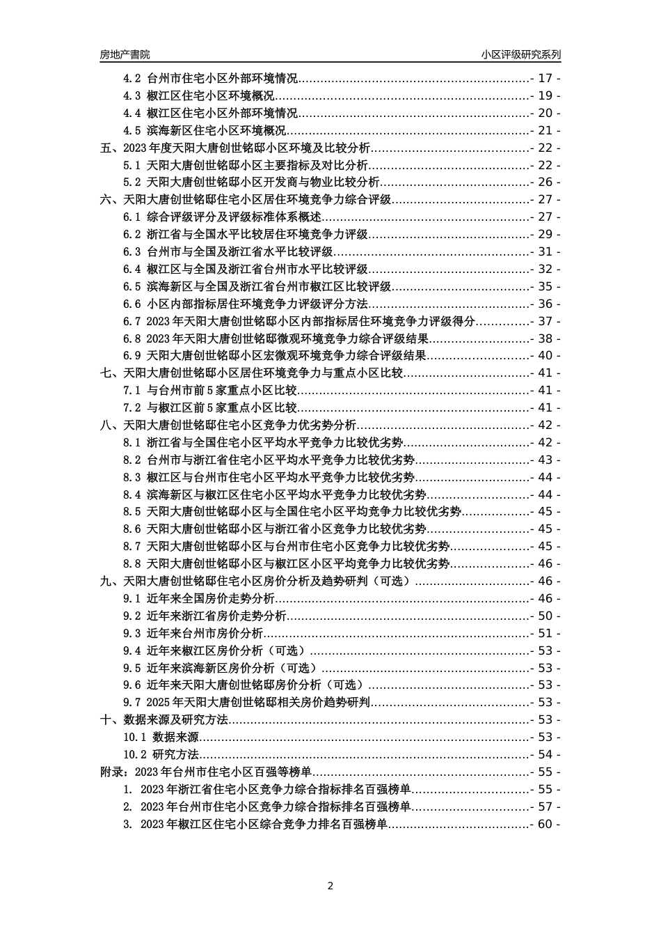 [小区点评]天阳大唐创世铭邸(台州市椒江区)小区居住环境竞争力评级及房价趋势分析报告(2024版)_第2页