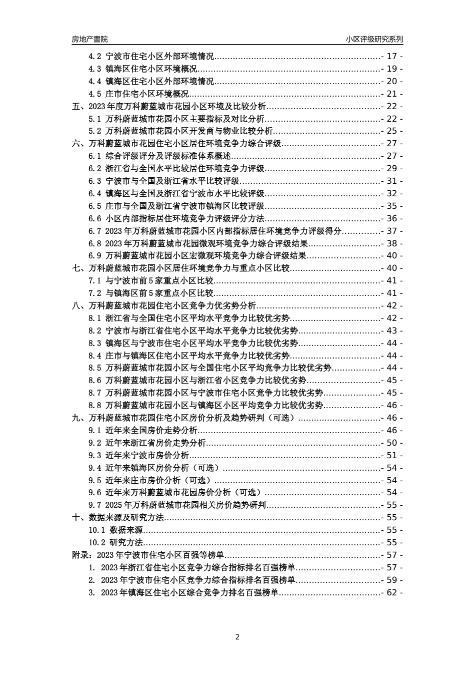 [小区点评]万科蔚蓝城市花园(宁波市镇海区)小区居住环境竞争力评级及房价趋势分析报告(2024版)_第2页