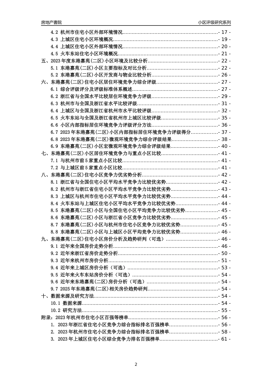 [小区点评]东港嘉苑(二区)(杭州市上城区)小区居住环境竞争力评级及房价趋势分析报告(2024版)_第2页