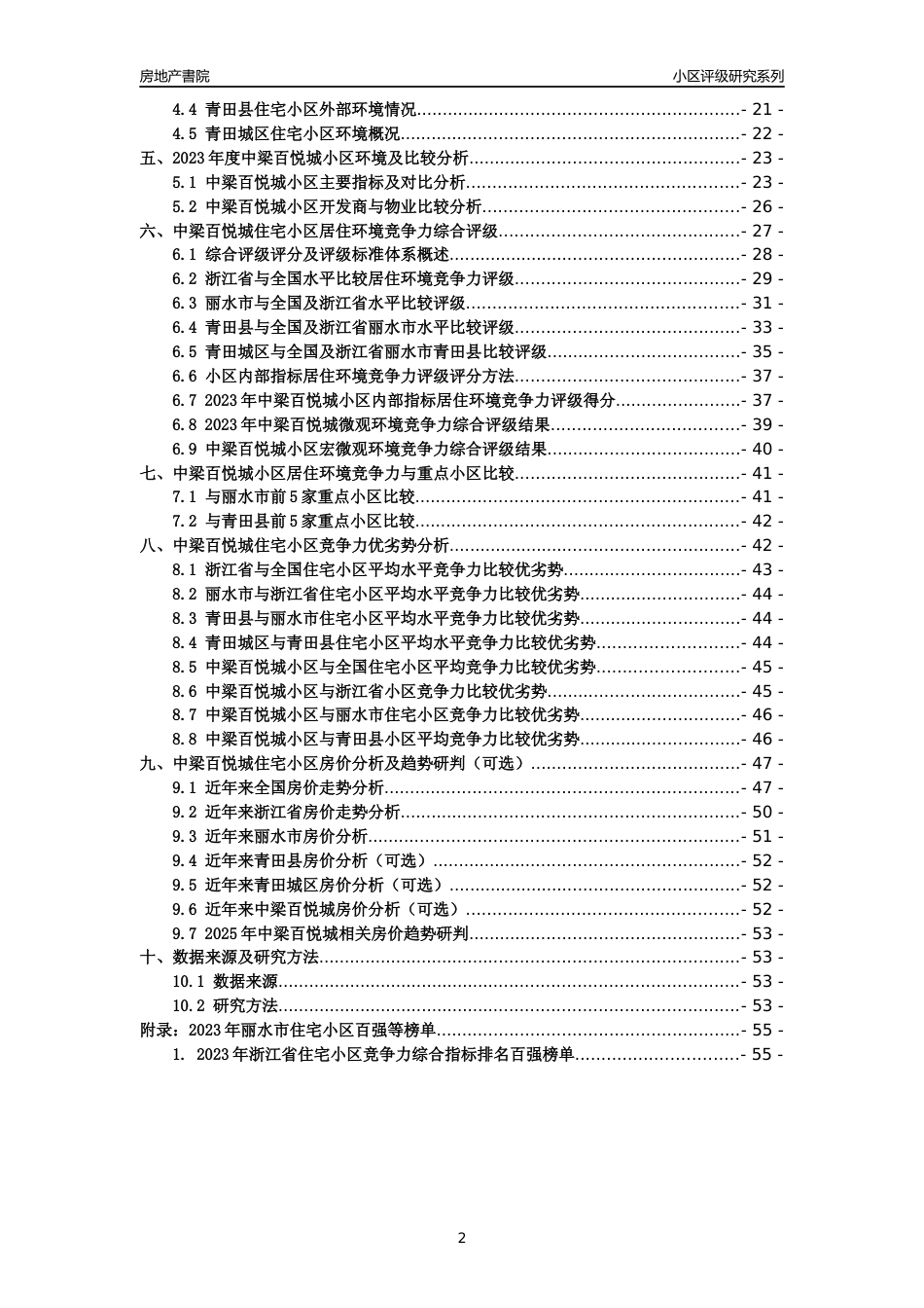[小区点评]中梁百悦城(丽水市青田县)小区居住环境竞争力评级及房价趋势分析报告(2024版)_第2页