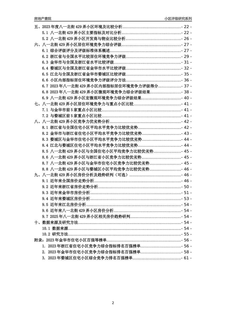 [小区点评]八一北街429弄小区(金华市婺城区)小区居住环境竞争力评级分析报告(2024版)_第2页