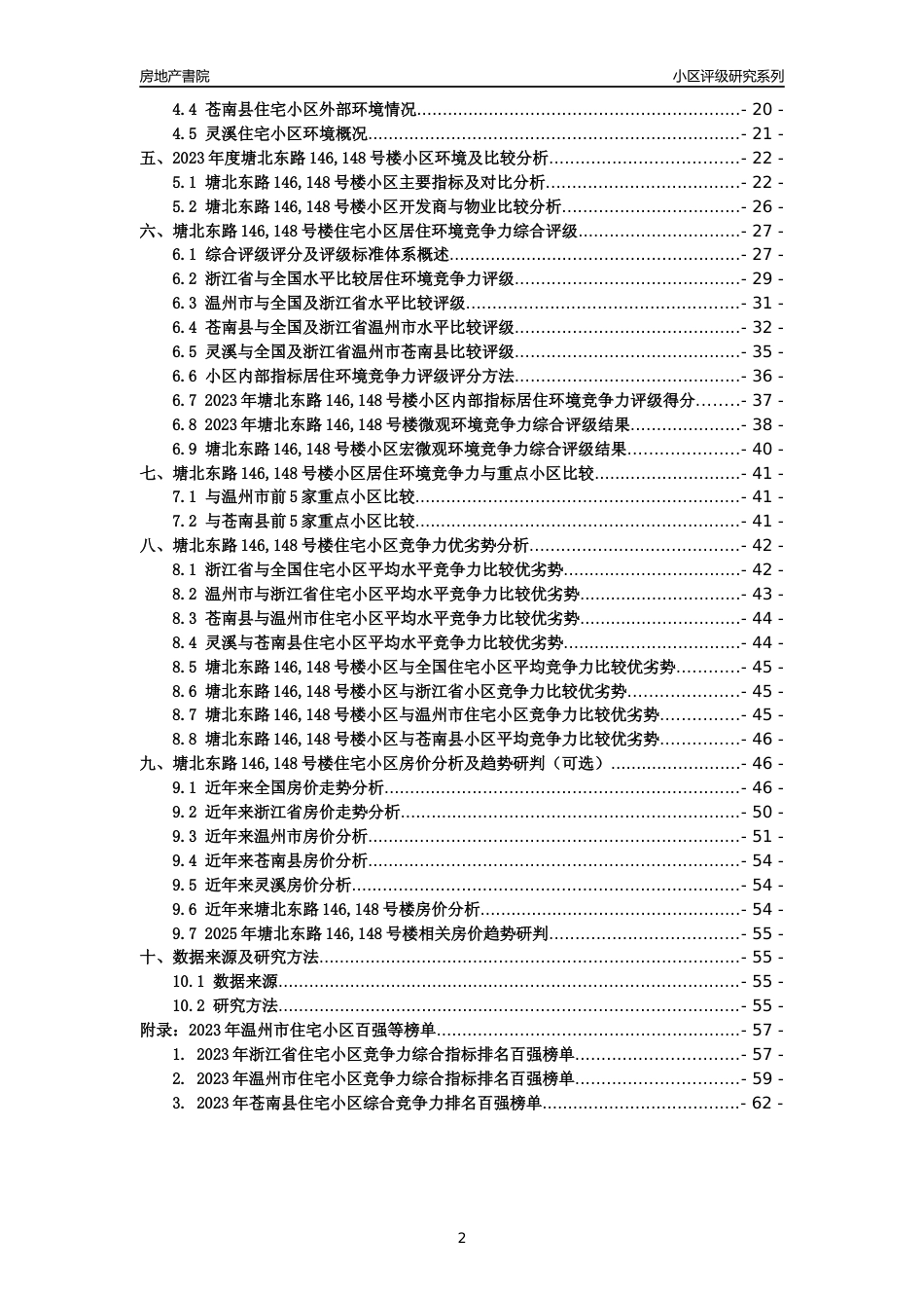 [小区点评]塘北东路146,148号楼(温州市苍南县)小区居住环境竞争力评级分析报告(2024版)_第2页
