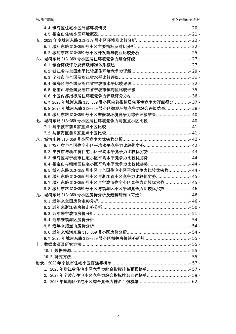 [小区点评]城河东路313-359号小区(宁波市镇海区)小区居住环境竞争力评级分析报告(2024版)_第2页