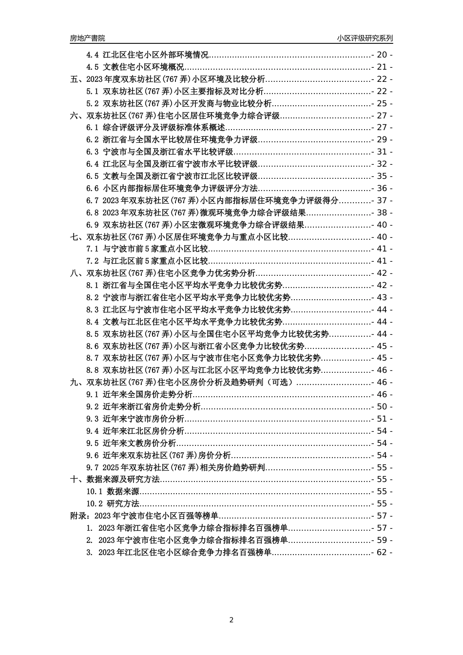 [小区点评]双东坊社区(767弄)(宁波市江北区)小区居住环境竞争力评级分析报告(2024版)_第2页