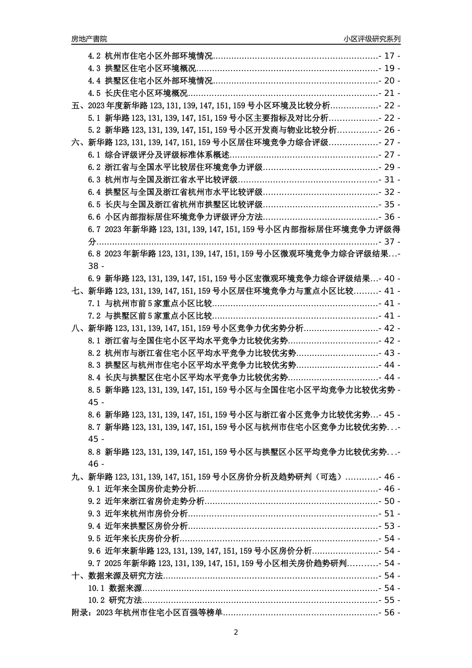 [小区点评]新华路123,131,139,147,151,159号小区(杭州市拱墅区)小区居住环境竞争力评级分析报告(2024版)_第2页
