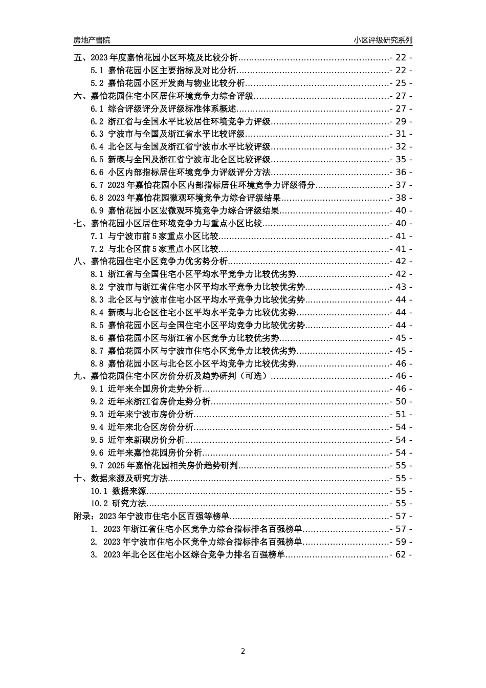 [小区点评]嘉怡花园(宁波市北仑区)小区居住环境竞争力评级分析报告(2024版)_第2页