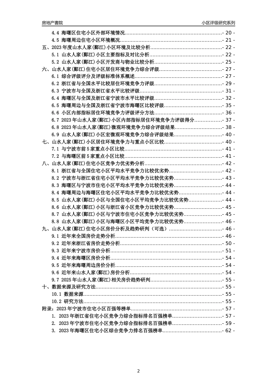 [小区点评]山水人家(鄞江)(宁波市海曙区)小区居住环境竞争力评级分析报告(2024版)_第2页