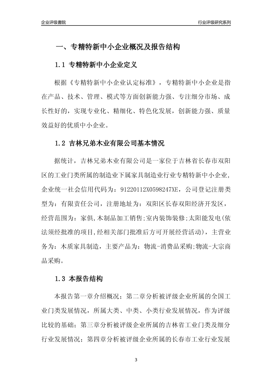 [专精特新]吉林兄弟木业有限公司行业竞争力评级分析报告(2023版)_第3页