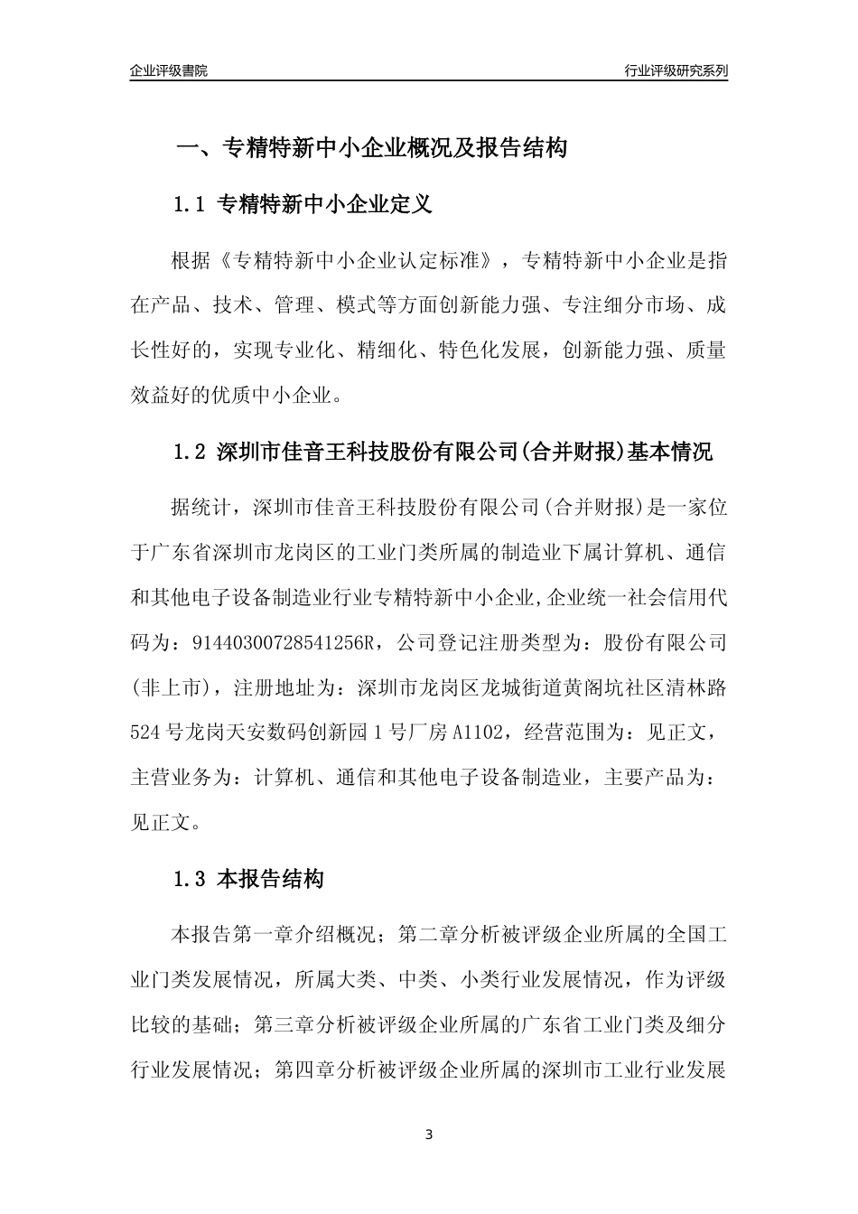 [专精特新]深圳市佳音王科技股份有限公司(合并财报)行业竞争力评级分析报告(2023版)_第3页