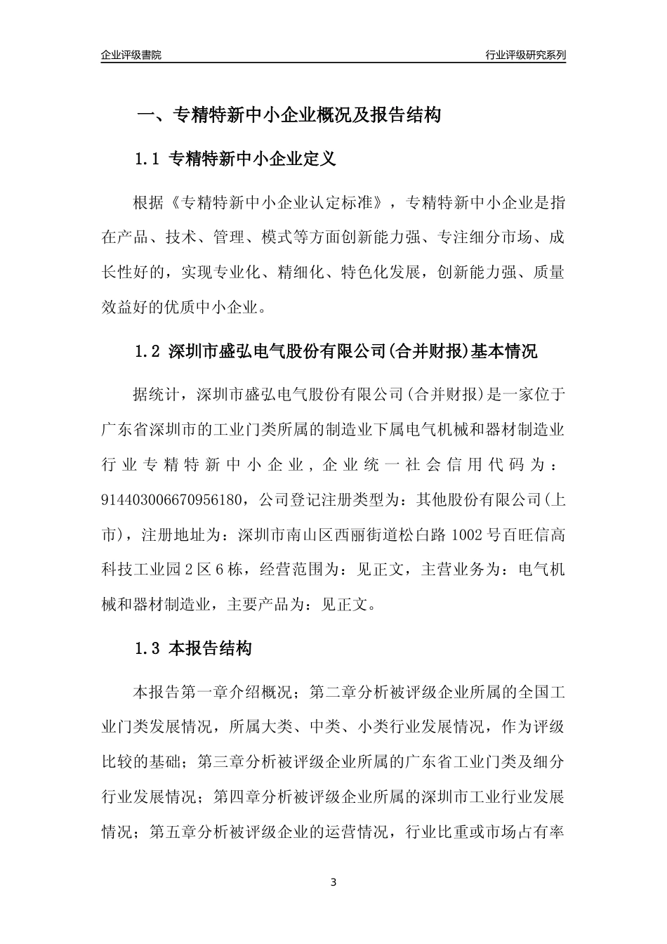 [专精特新]深圳市盛弘电气股份有限公司(合并财报)行业竞争力评级分析报告(2023版)_第3页