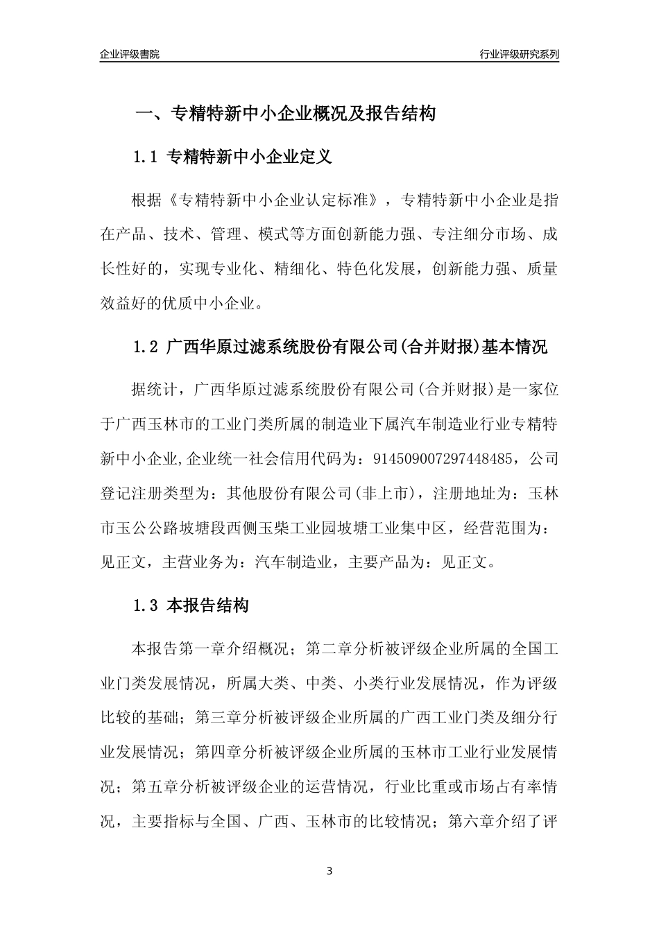 [专精特新]广西华原过滤系统股份有限公司(合并财报)行业竞争力评级分析报告(2023版)_第3页