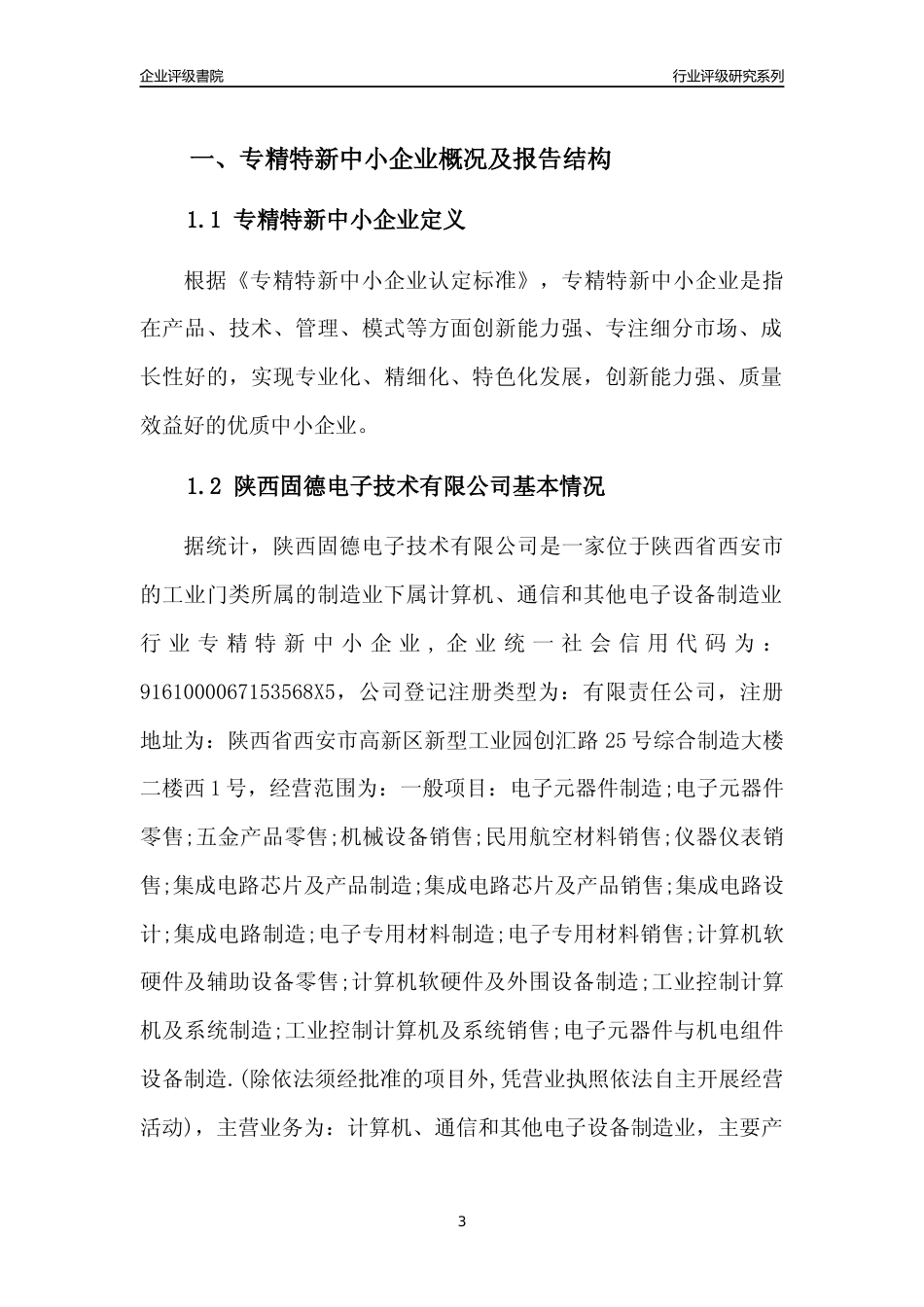 [专精特新]陕西固德电子技术有限公司行业竞争力评级分析报告(2023版)_第3页
