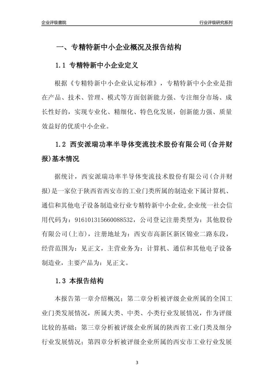 [专精特新]西安派瑞功率半导体变流技术股份有限公司(合并财报)行业竞争力评级分析报告(2023版)_第3页