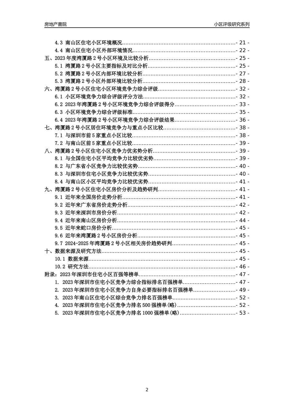 [小区点评]湾厦路2号小区(南山区)小区居住环境竞争力评级及房价趋势分析报告(2024版)_第2页