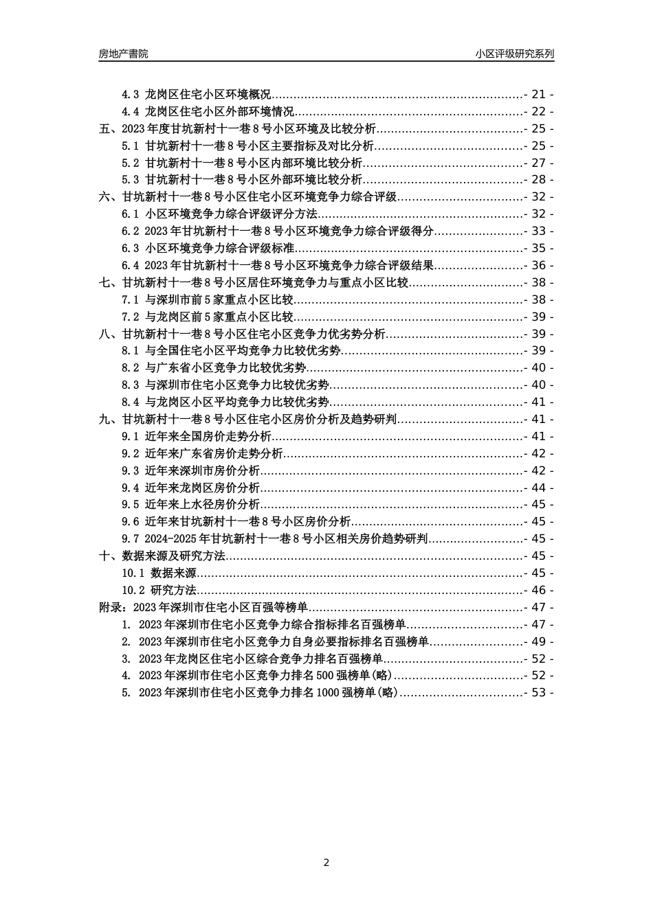 [小区点评]甘坑新村十一巷8号小区(龙岗区)小区居住环境竞争力评级及房价趋势分析报告(2024版)_第2页
