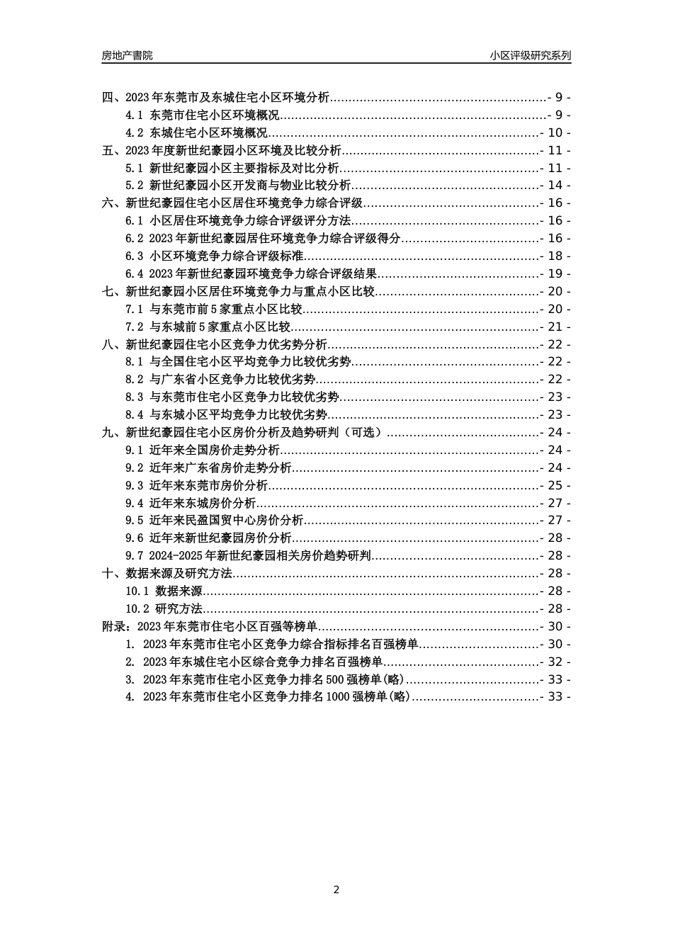 [小区点评]新世纪豪园(东莞东城)小区居住环境竞争力评级及房价趋势分析报告(2024版)_第2页