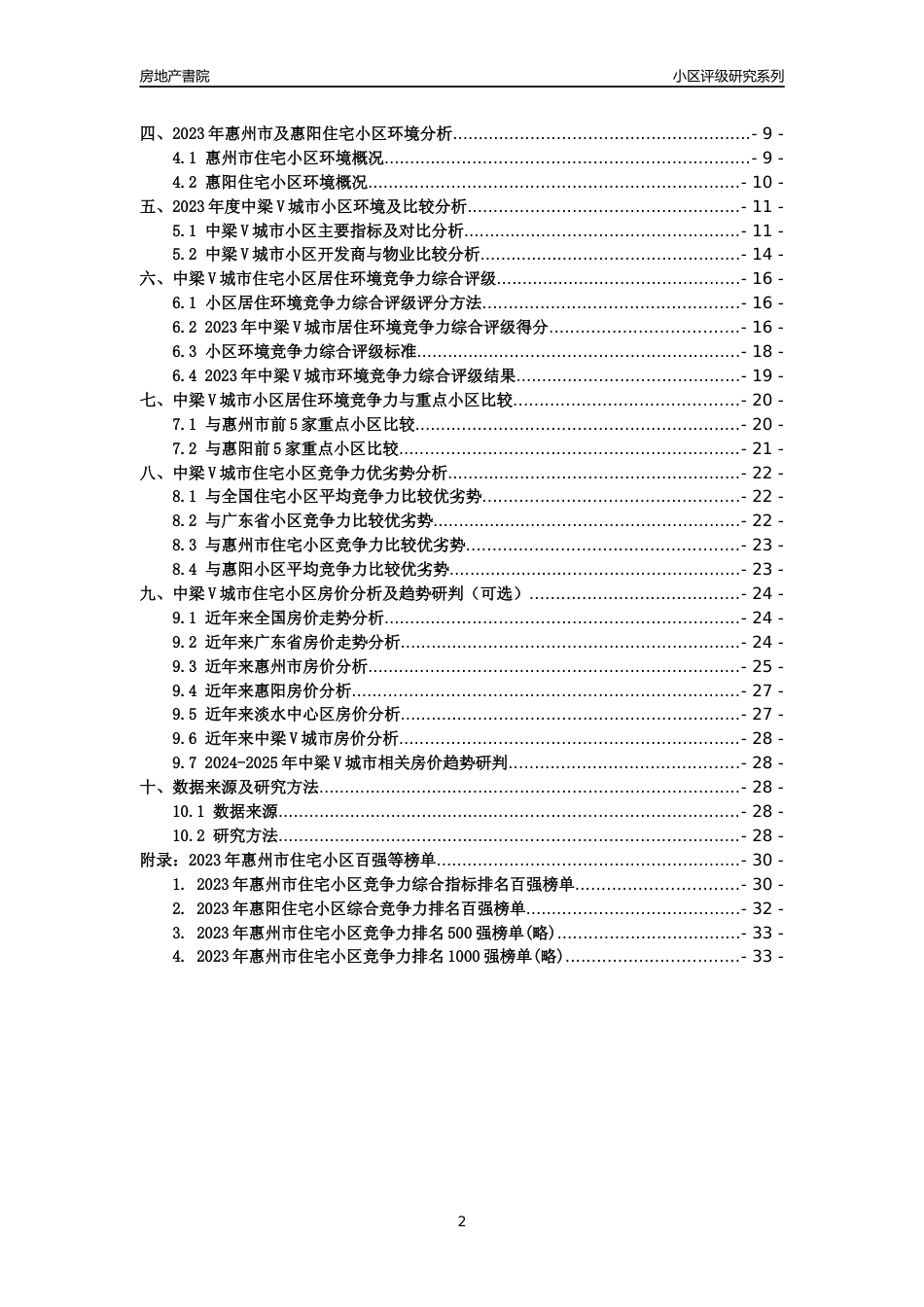 [小区点评]中梁V城市(惠州惠阳)小区居住环境竞争力评级及房价趋势分析报告(2024版)_第2页